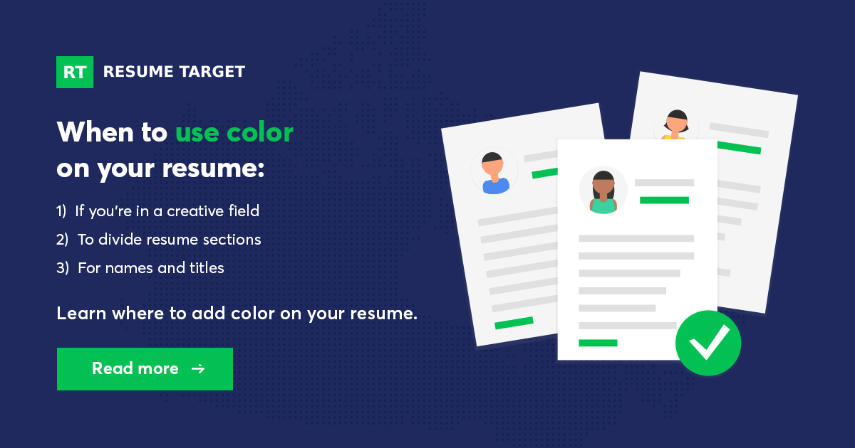 Resume Target Using Color In Your Resume Yay Or Nay