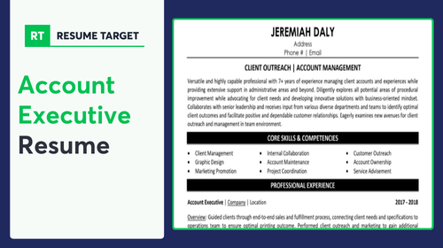 Account Executive Resume Sample
