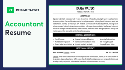 Accountant Resume Sample