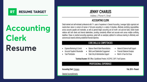 Accounting Clerk Resume Sample