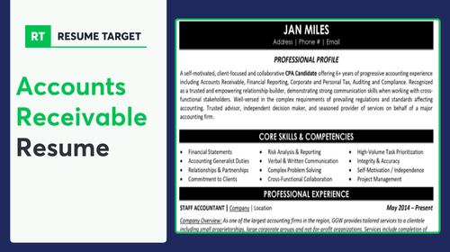 Accounts Receivable Resume Sample