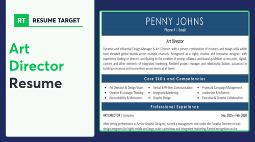 Art Director Resume Sample