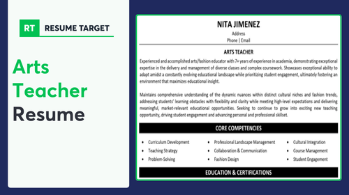 Art Teacher Resume Sample