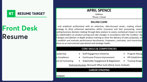 Billing Clerk Resume Sample
