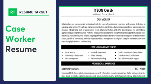 Case Worker Resume Sample