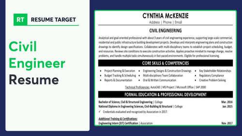 Civil Engineer Resume Sample
