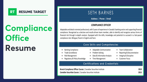 Compliance Officer Resume Sample