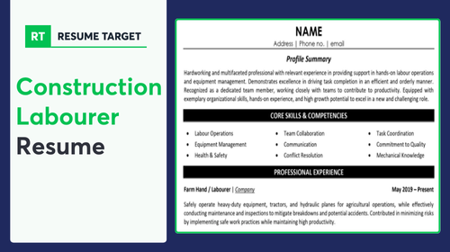 Construction Laborer Resume Sample