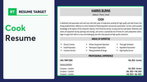 Cook Resume Sample