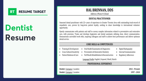 Dentist Resume Sample