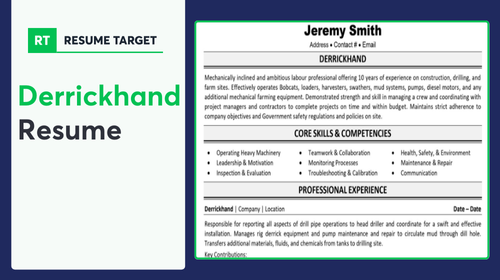 Derrickhand Resume Sample