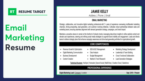 Email Marketing Resume Sample