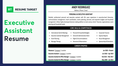 Executive Assistant Resume Sample
