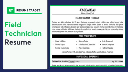 Field Service Technician Resume Sample