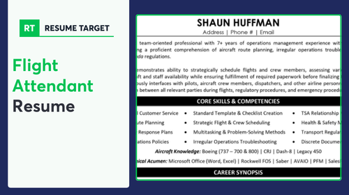 Flight Attendant Resume Sample