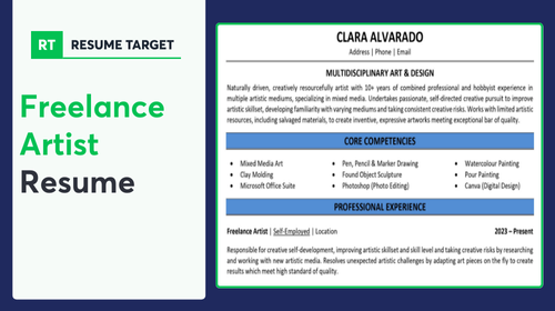 Freelance Artist Resume Sample