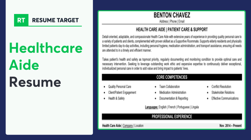Health Care Aide Resume Sample