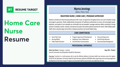 Home Care Nurse Resume Sample