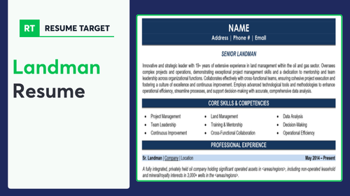 Landman Resume Sample