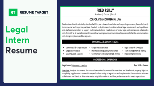 Legal Intern Resume Sample