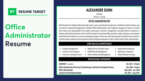 Office Administrator Resume Sample