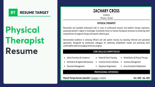 Physical Therapist Resume Sample