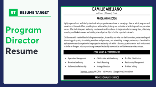 Program Director Resume Sample