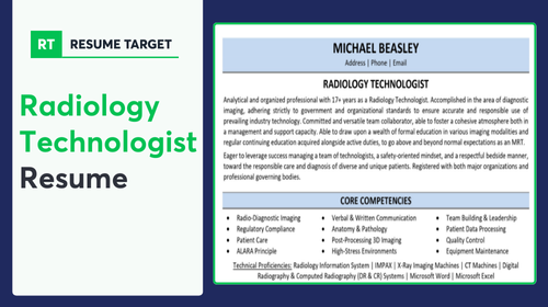 Radiology Technologist Resume Sample