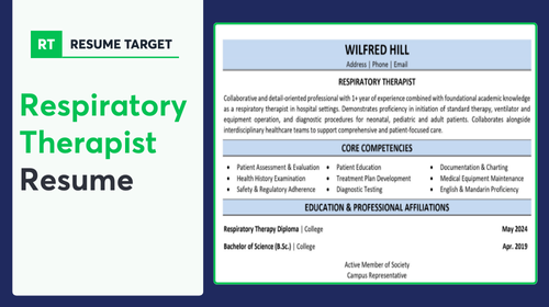 Respiratory Therapist Resume Sample