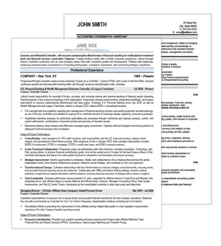 Banking Resume Samples