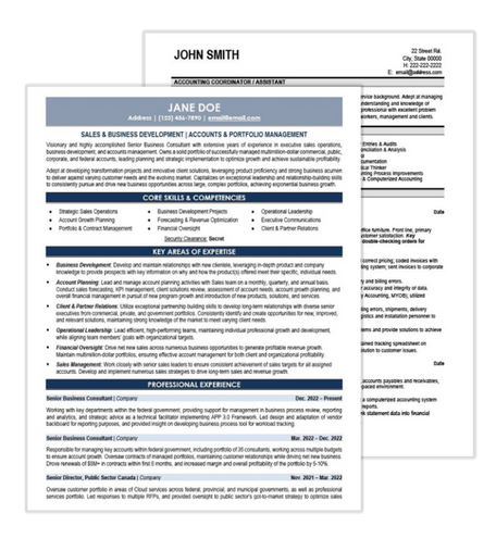 Consulting Resume Samples