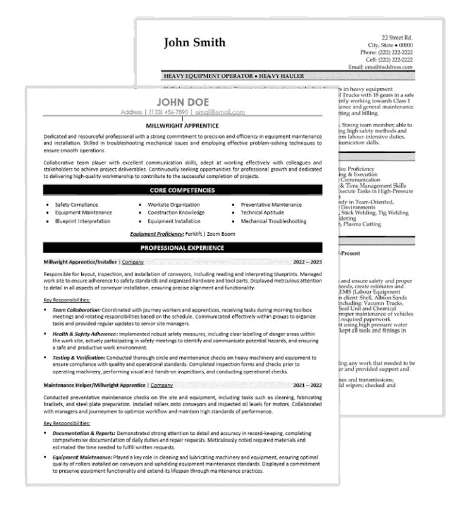 Metals Resume Samples