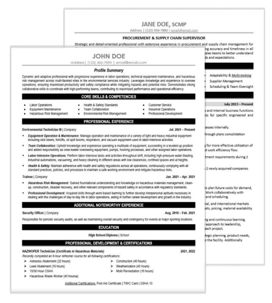 Pulp amp Paper Resume Writing Services - Resumes Pulp%20&%20Paper3 