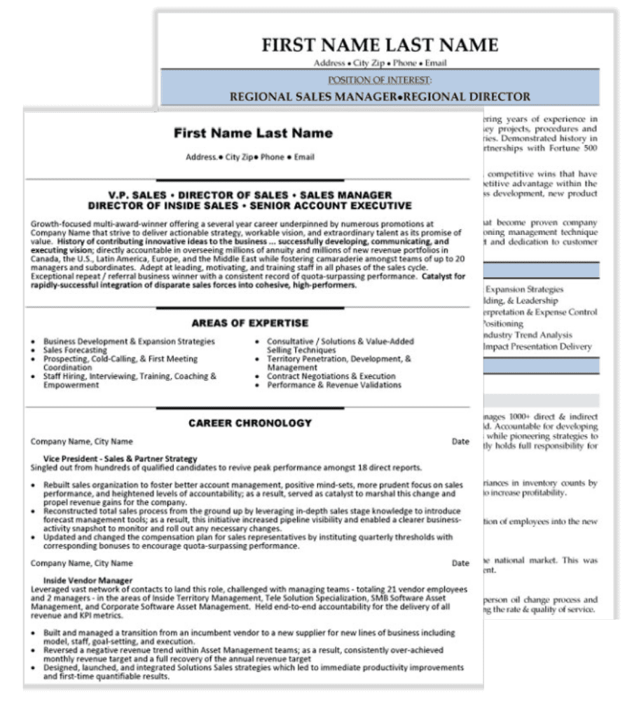 Sales Resume Samples