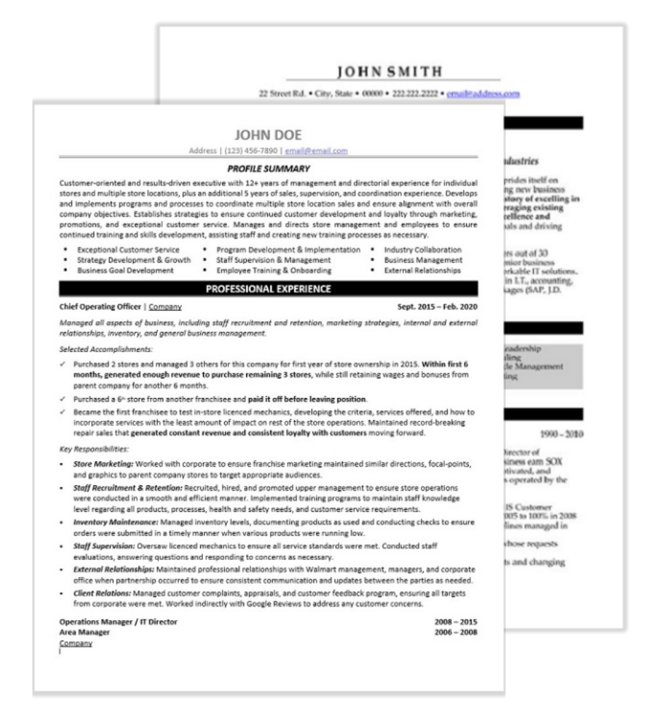 Telecommunication Resume Samples