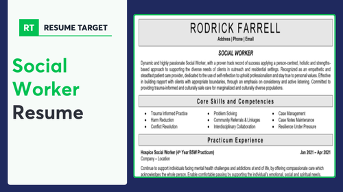 Social Worker Resume Sample