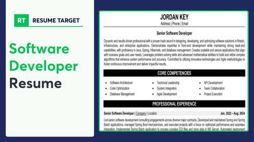 Software Developer Resume Sample
