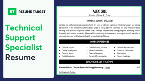 Technical Support Specialist Resume Sample