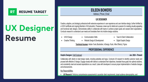 UX Designer Resume Sample