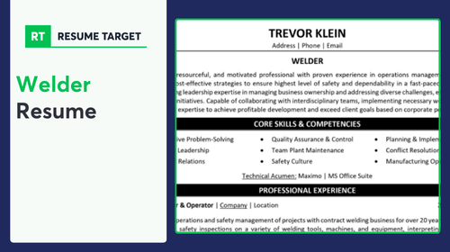 Welder Resume Sample