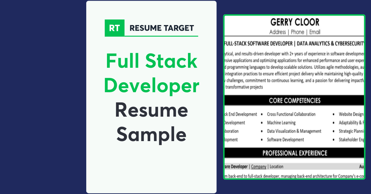 The Insider's Guide to Writing a Full-Stack Developer Resume