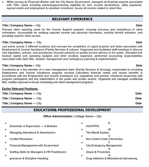 Business Administration Resume Sample & Template