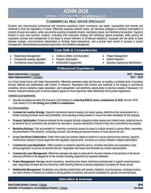 Top Real Estate Resume Templates - Midcareer Real Estate Resume Sample1