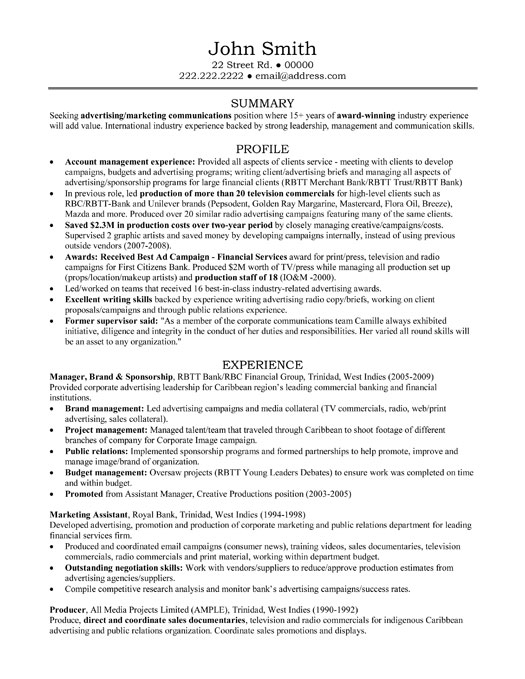 Account Manager Resume Sample & Template