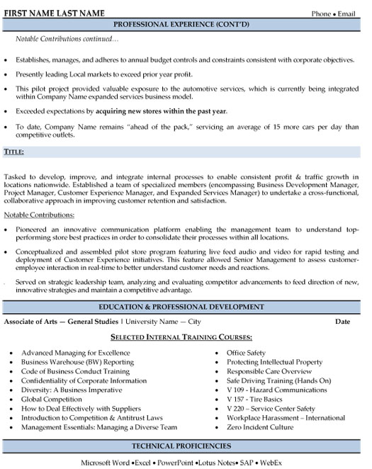 Regional Sales Manager Resume Sample & Template Page 2