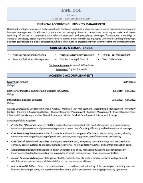 Top Student Resume Templates amp - Student Accounting Resume Sample1 