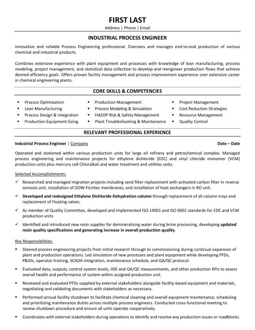 Industrial Process Engineer