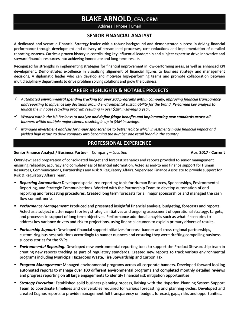 New York City Financial Analyst Resume Sample - ATS-Optimized Professional Resume Example