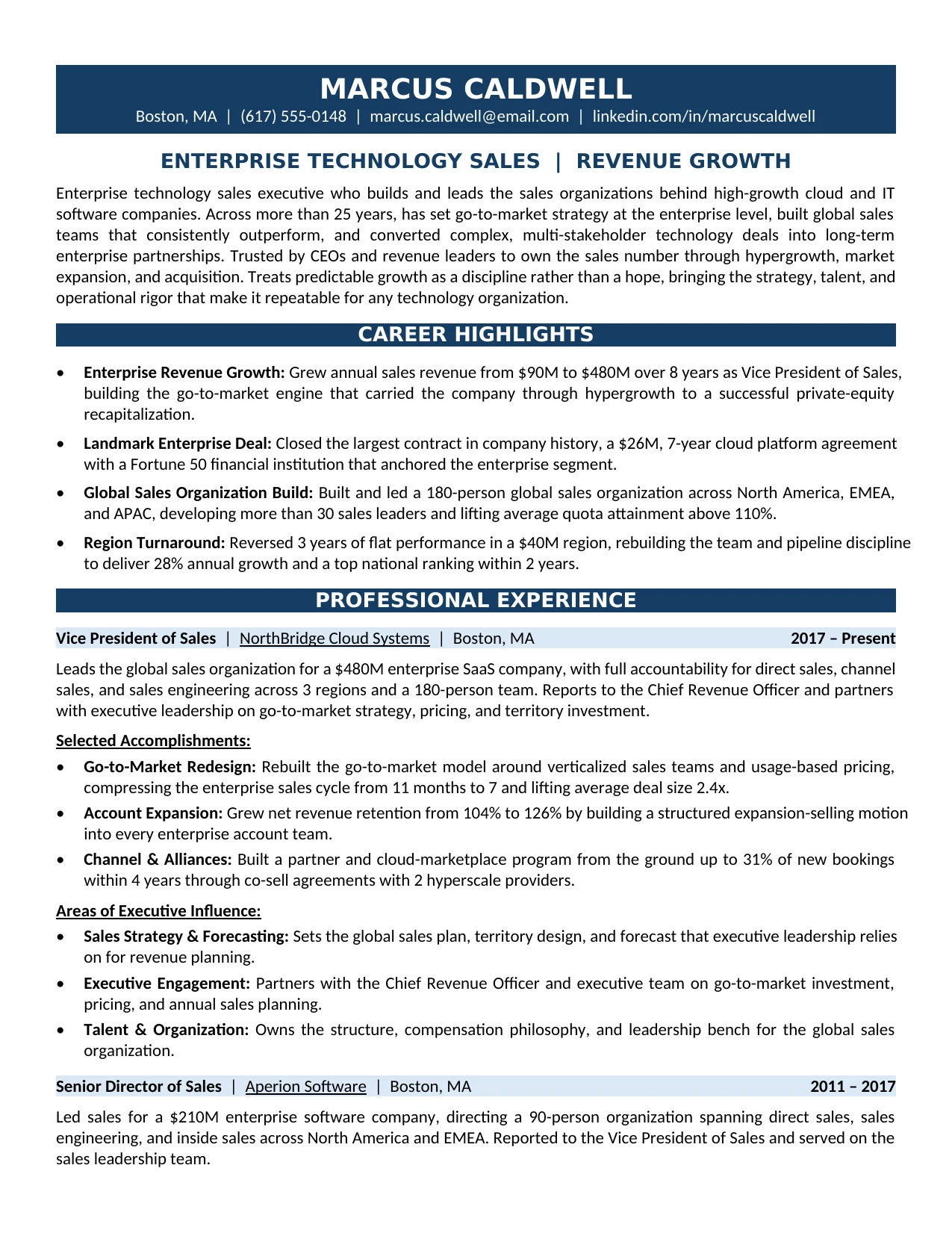 IT Sales Executive Resume Sample - Information Technology Resume Example 2026